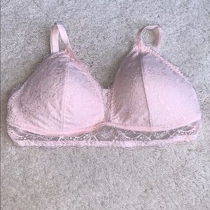 New French connection pink lace bra large